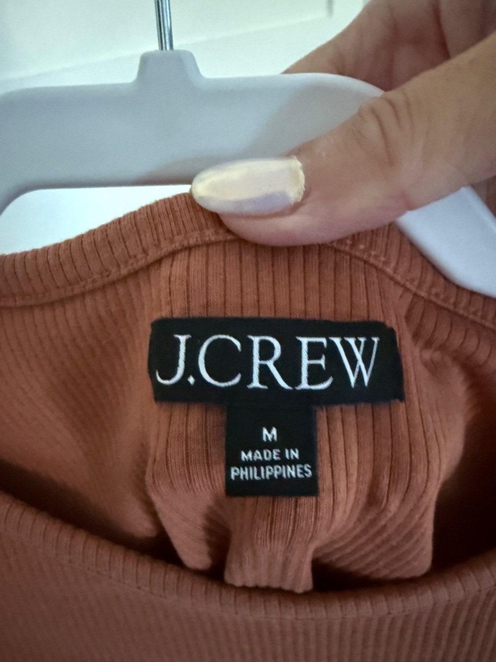 J. Crew Girls' Rust Ribbed Ruffle Tank - Picture 3 of 3